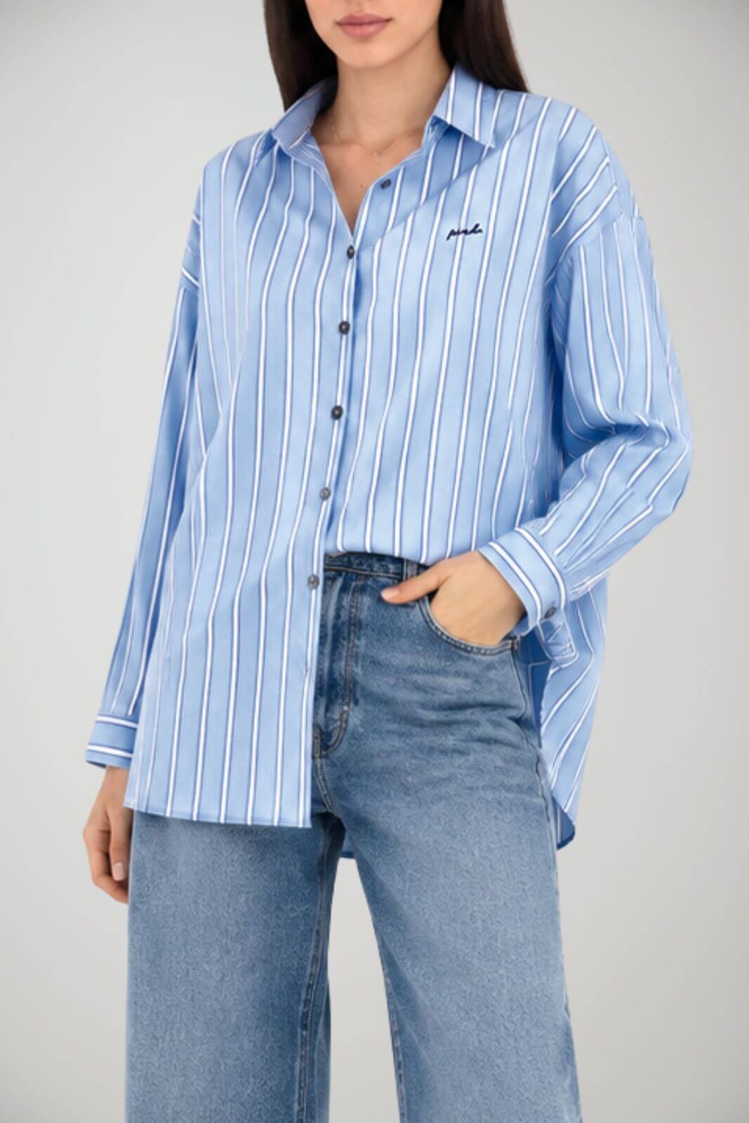 Pinko Camicia Donna in popeline rigato