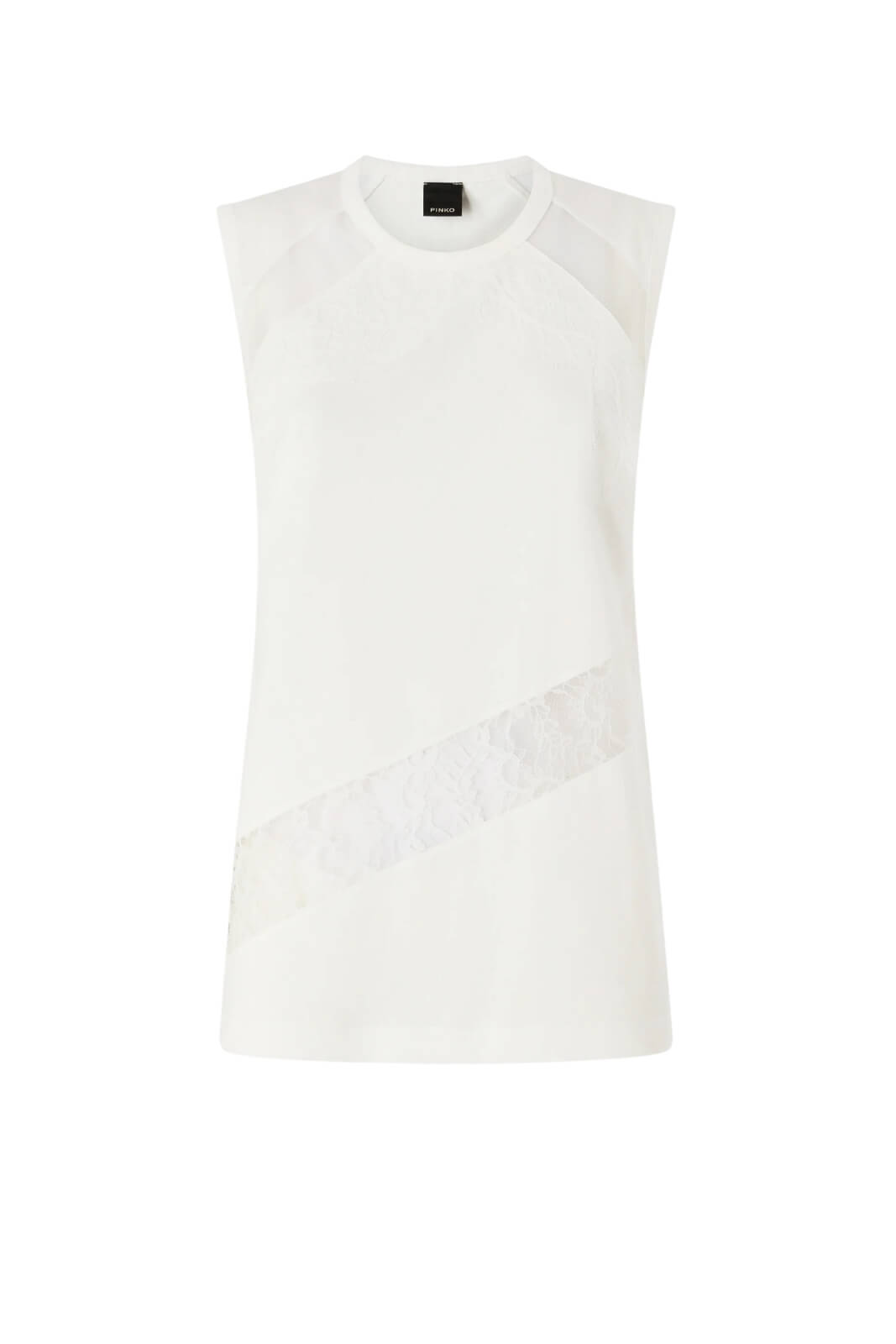 Canotta da donna Pinko smanicata con inserto in pizzo