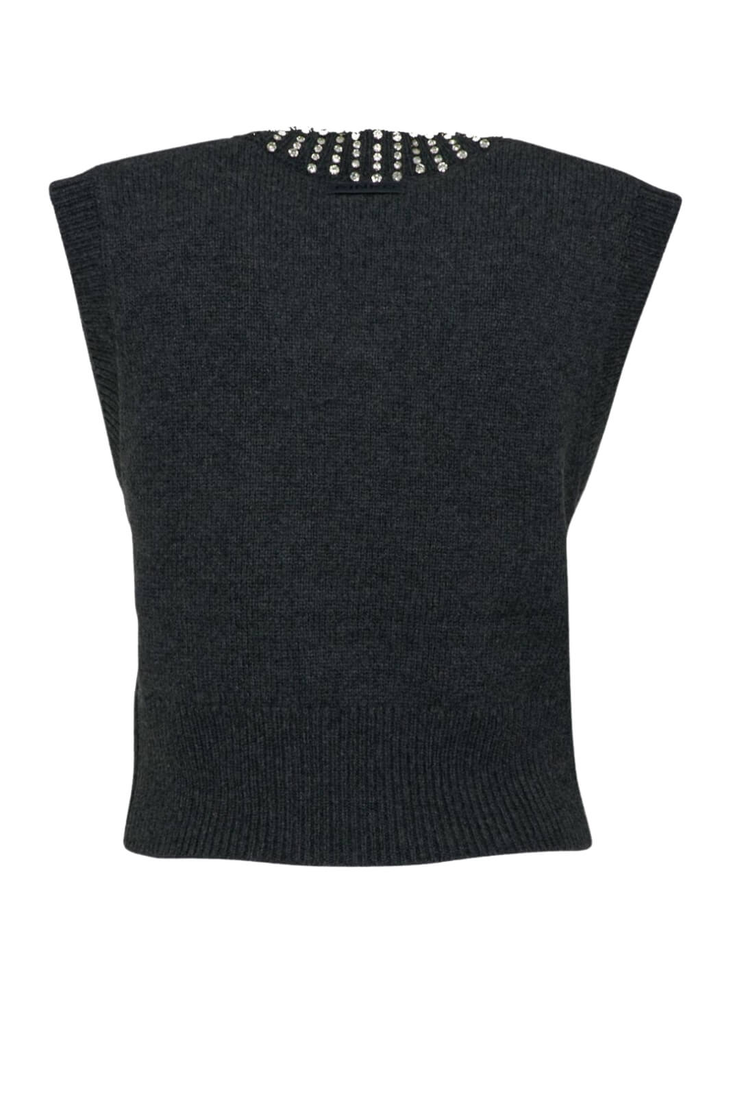 Gilet in lana da donna Pinko con strass e gemme retro