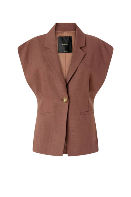 Giacca da donna Pinko smanicata monopetto con collo rever