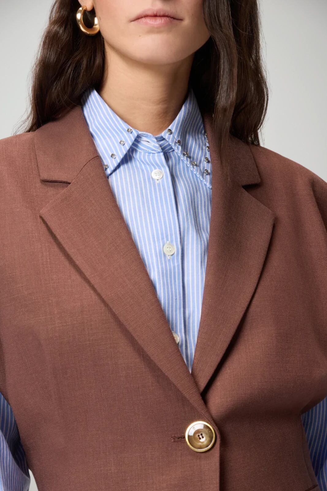 Giacca da donna Pinko smanicata monopetto con collo rever