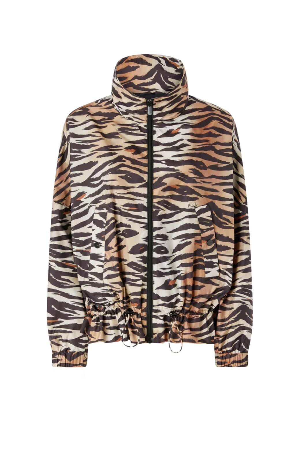 Giubbino da donna Pinko in tessuto tecnico a stampa tigrata