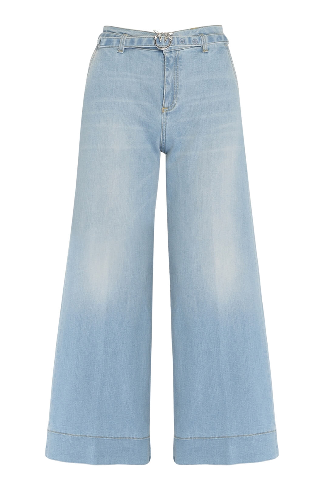 Jeans da donna Pinko a vita alta con cintura e lavaggio chiaro
