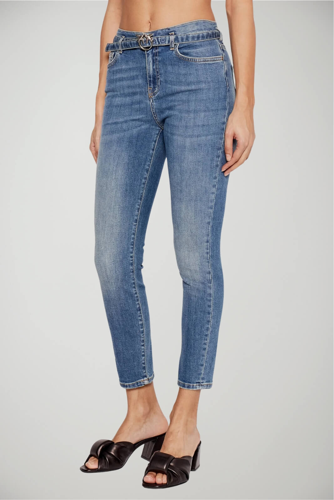 Jeans da donna Pinko Sabrina skinny fit con cintura love birds