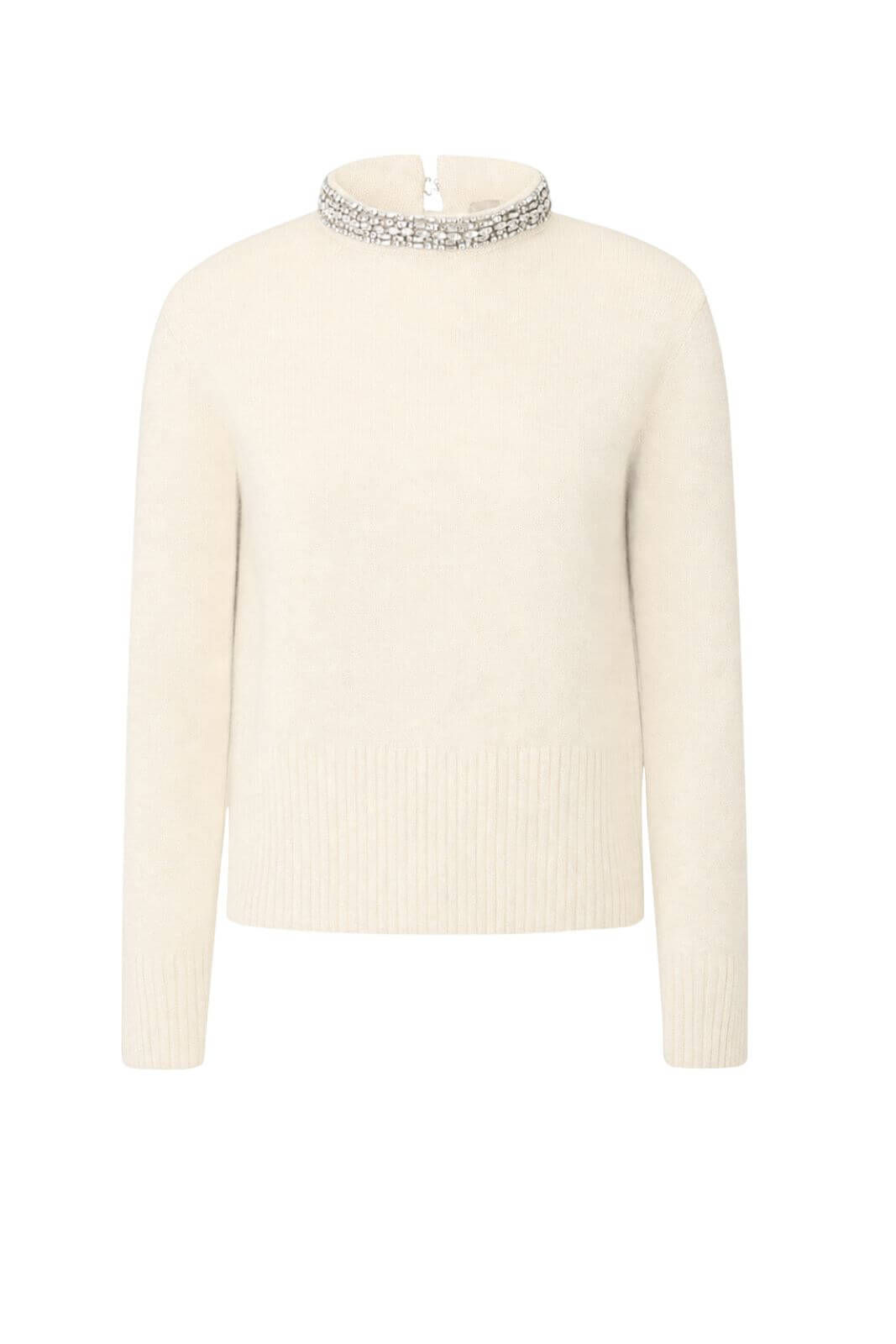 Pinko Maglia Donna con collo gioiello / Panna