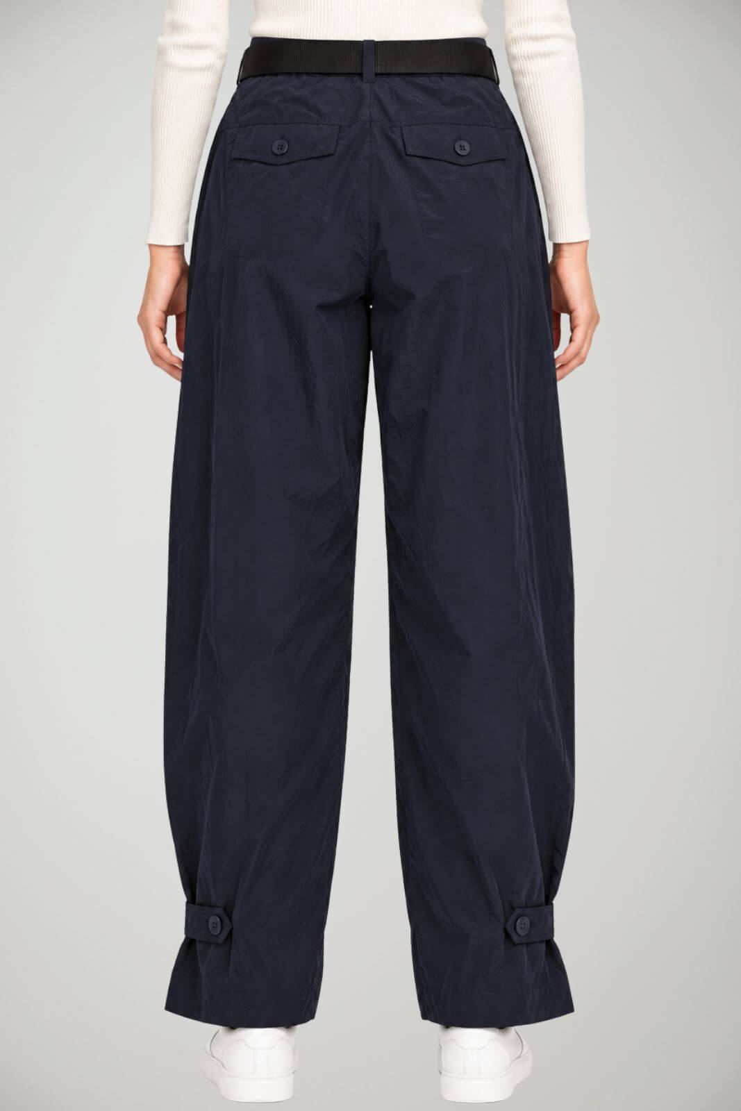 Pinko Pantaloni Donna in Tela Tecnica con Cintura