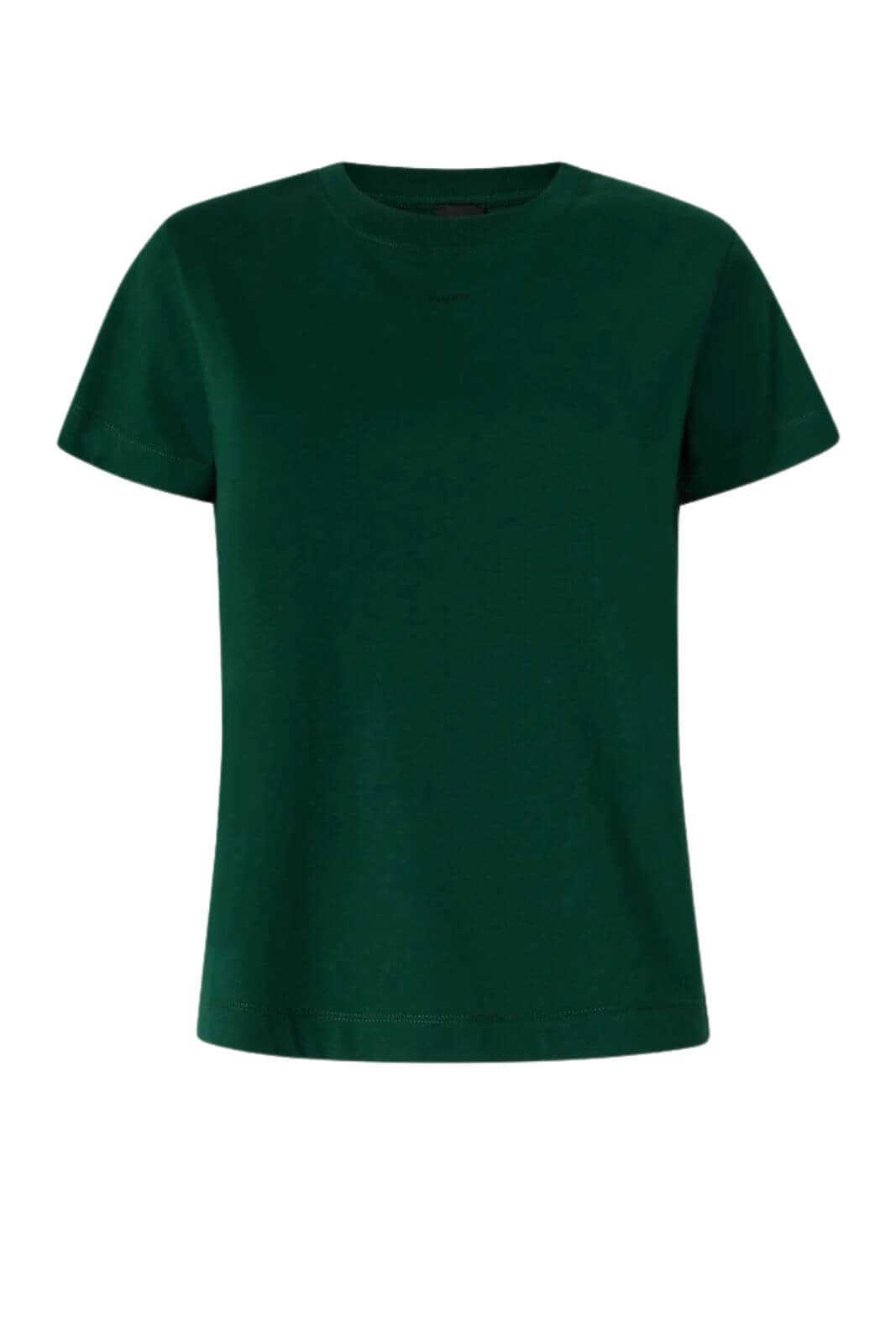 T-shirt da donna in cotone maniche corte Pinko basico fronte verde