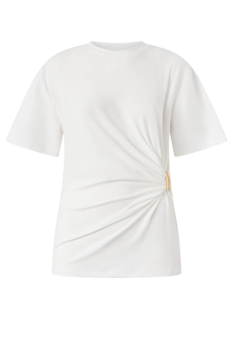 T-shirt da donna Pinko con morsetto e drappeggio sul fianco