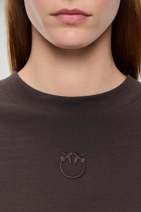 Pinko T-shirt Donna in jersey maniche ampie / Marrone