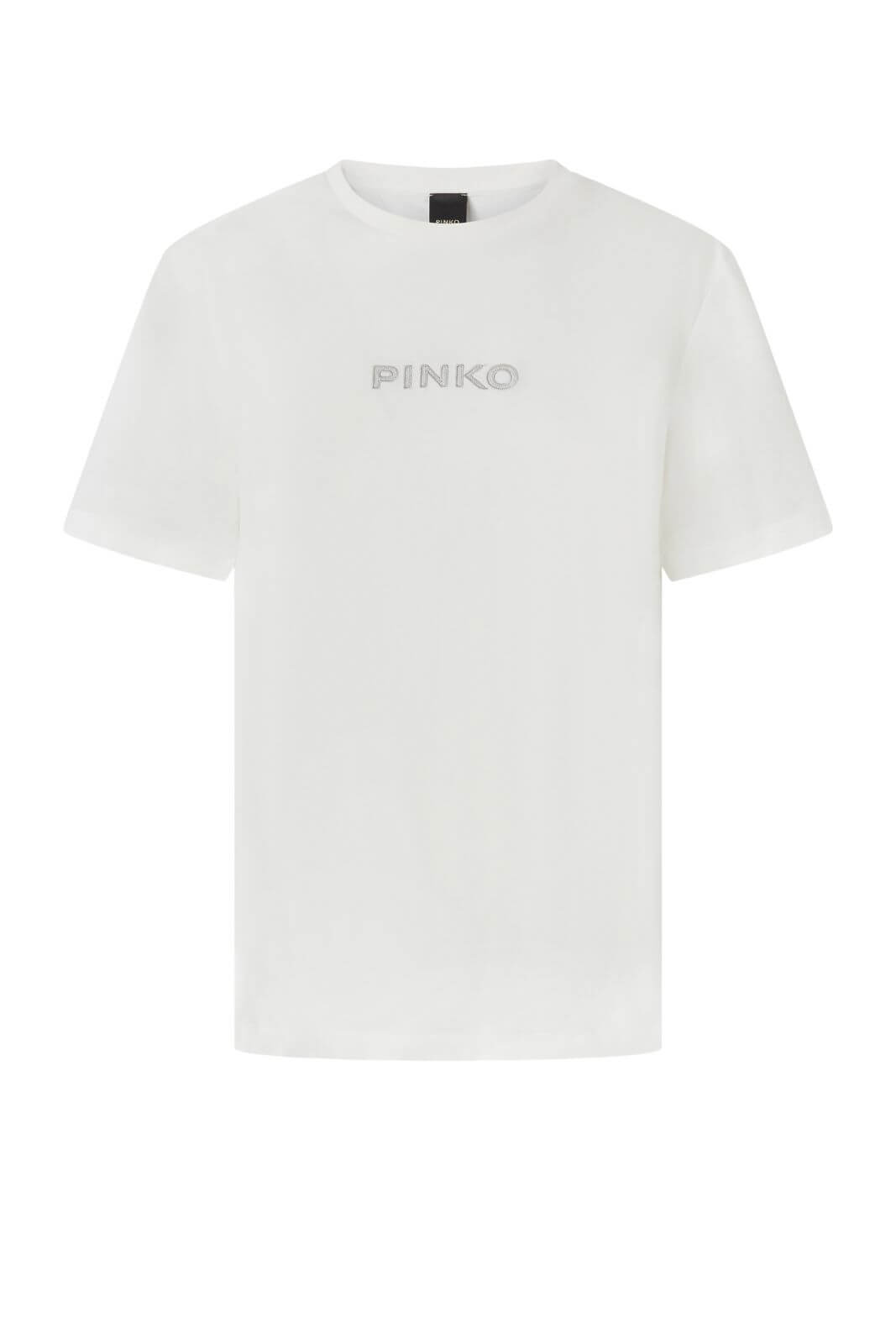 T-shirt donna Pinko maniche corte con strass fronte