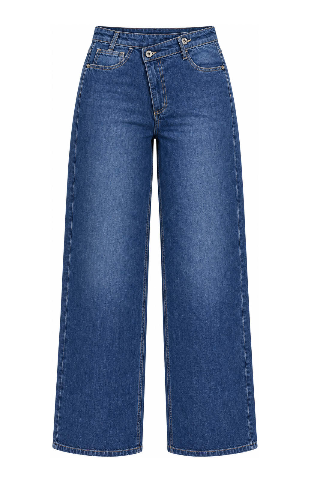 Please Jeans Donna Wide Leg Doppio Bottone