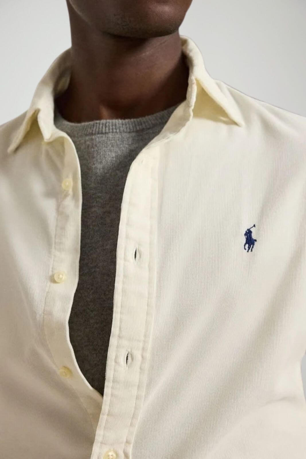 Polo Ralph Lauren Camicia Uomo in velluto Custom Fit