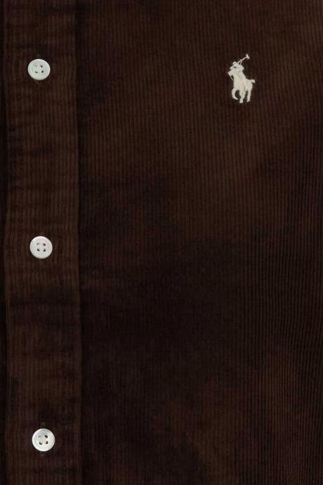 Polo Ralph Lauren Camicia Donna in velluto Classic Fit / Marrone