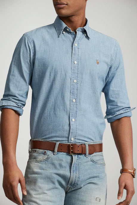 Polo Ralph Lauren Camicia Uomo in chambray slim fit