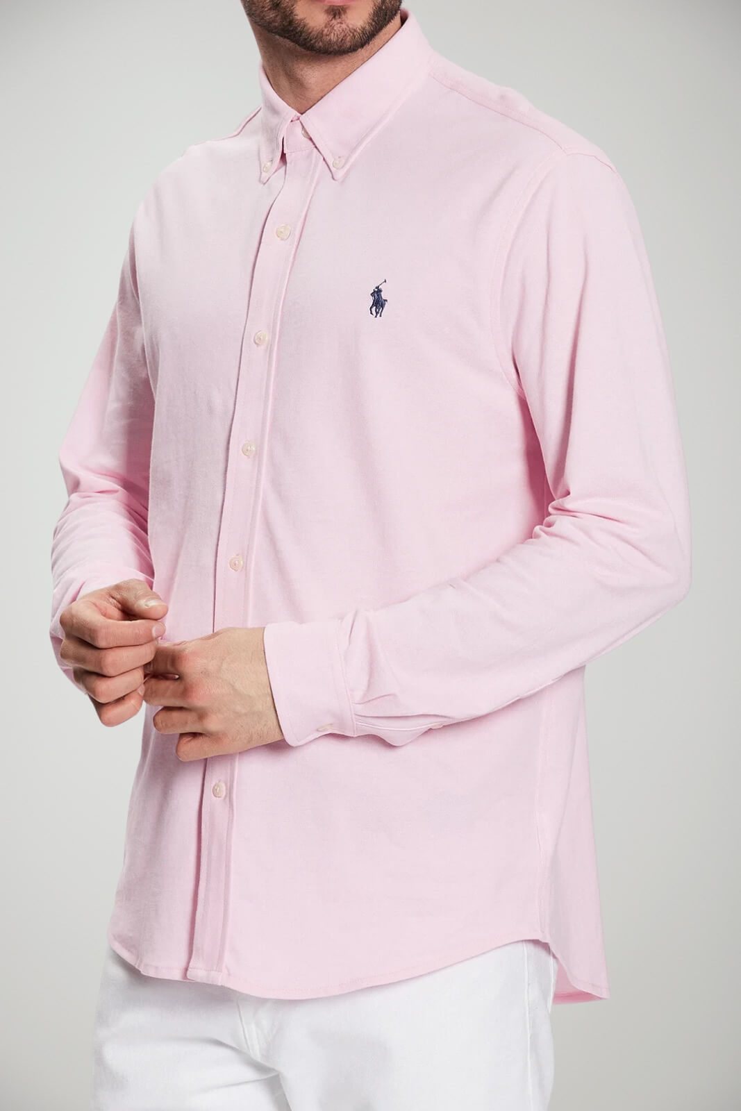 Polo Ralph Lauren Camicia Uomo in piquè pink