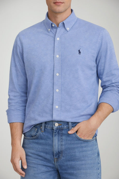 Polo Ralph Lauren Camicia Uomo in piquè sky