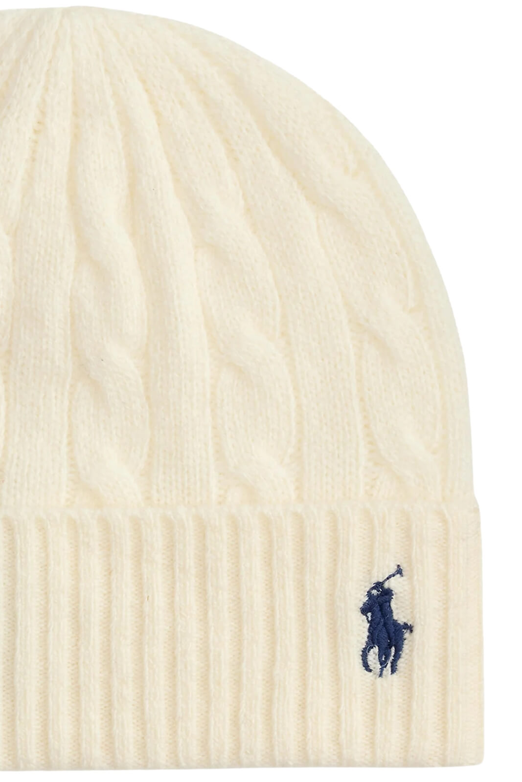 Polo Ralph Lauren Cappello Donna in lana a trecce / Crema