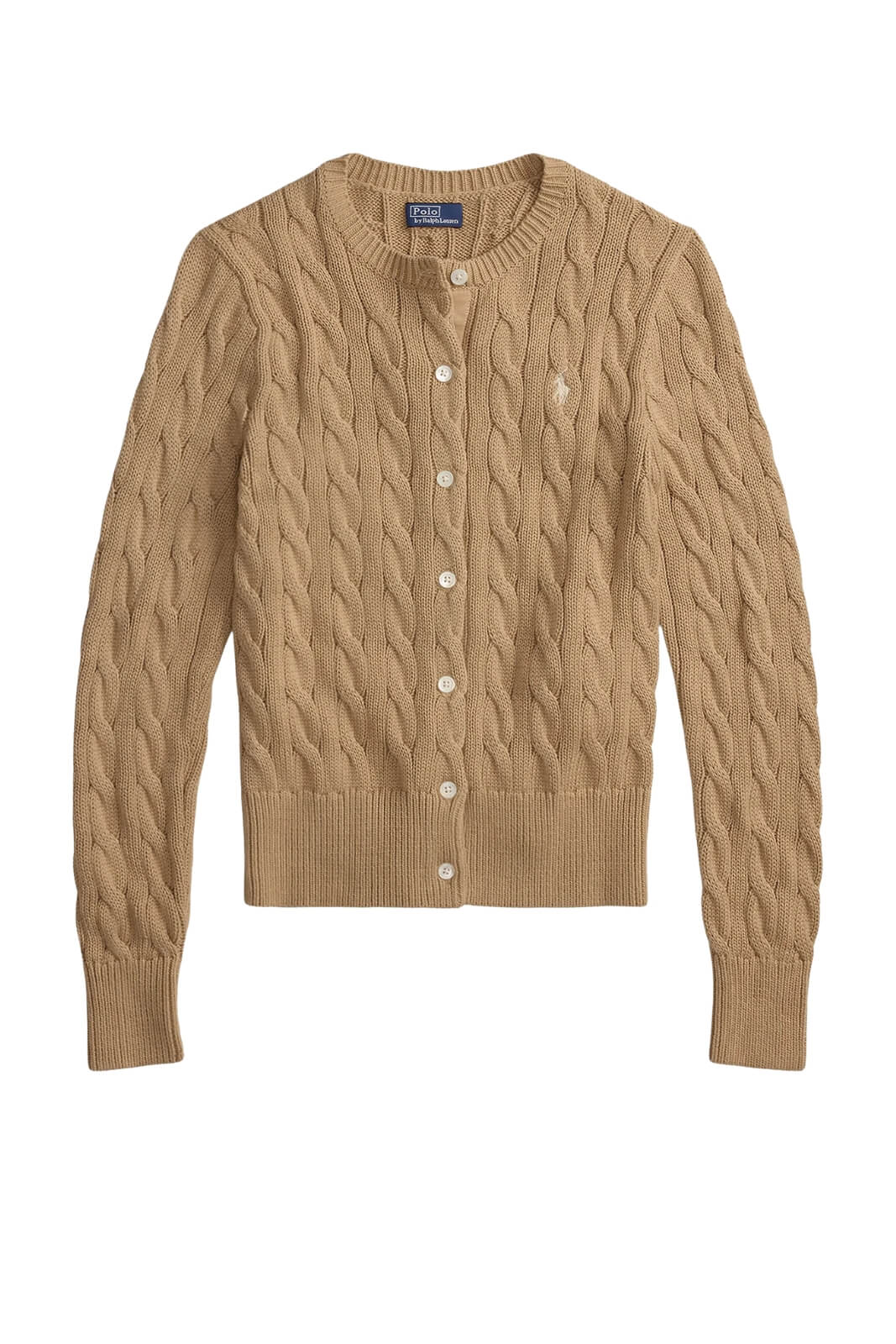 Polo Ralph Lauren Cardigan Donna a trecce / camel