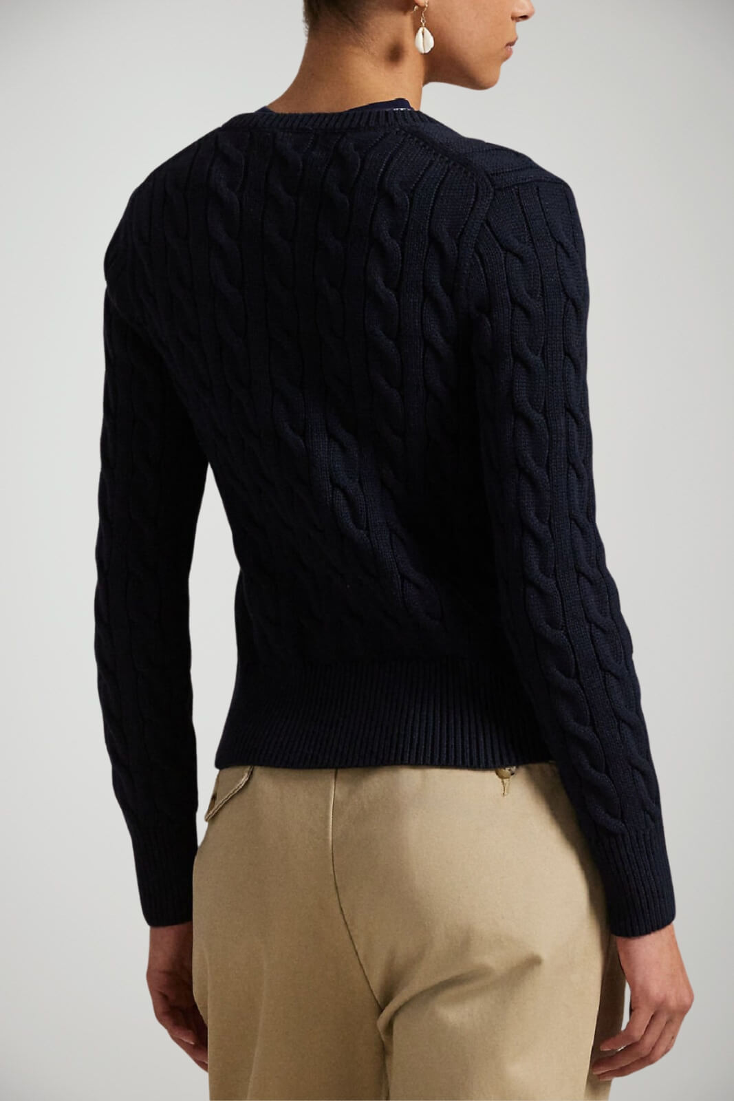 Polo Ralph Lauren Cardigan Donna a trecce / navy