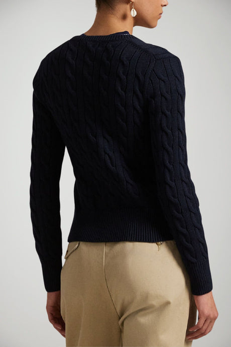 Polo Ralph Lauren Cardigan Donna a trecce / navy