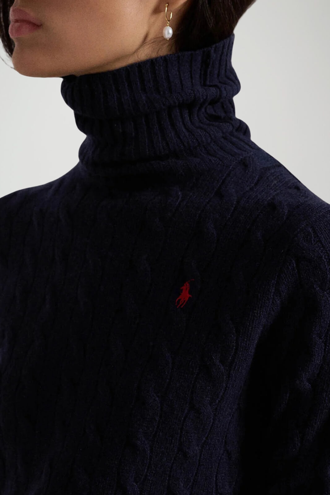Polo Ralph Lauren Dolcevita Donna a trecce / Navy