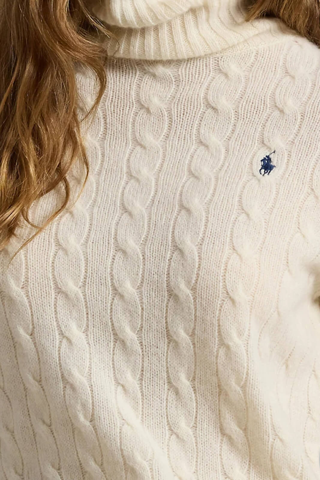 Polo Ralph Lauren Dolcevita Donna a trecce / Panna