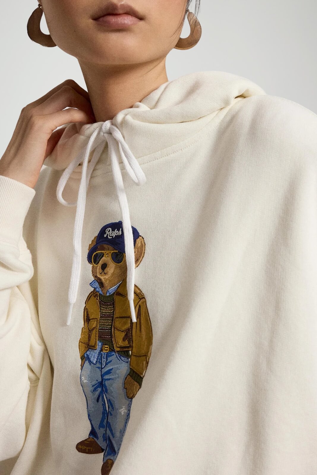 Polo Ralph Lauren Felpa Donna Teddy con cappuccio