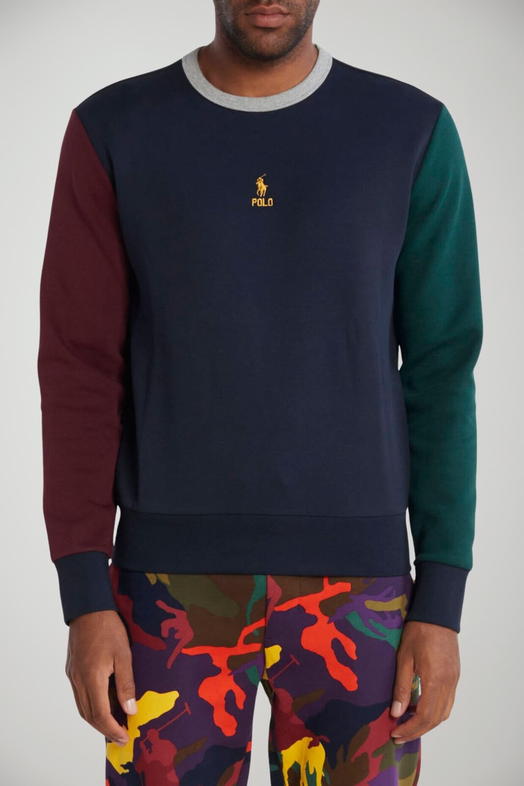 Felpa da uomo Polo Ralph Lauren multicolore a girocollo