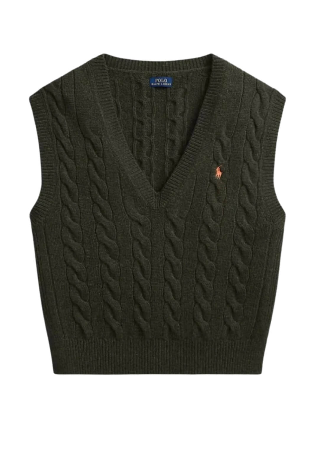 Polo Ralph Lauren Gilet Donna a trecce / Verde