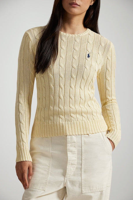 Polo Ralph Lauren Maglia Donna a trecce cream