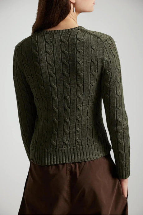 Polo Ralph Lauren Maglia Donna a trecce / olive