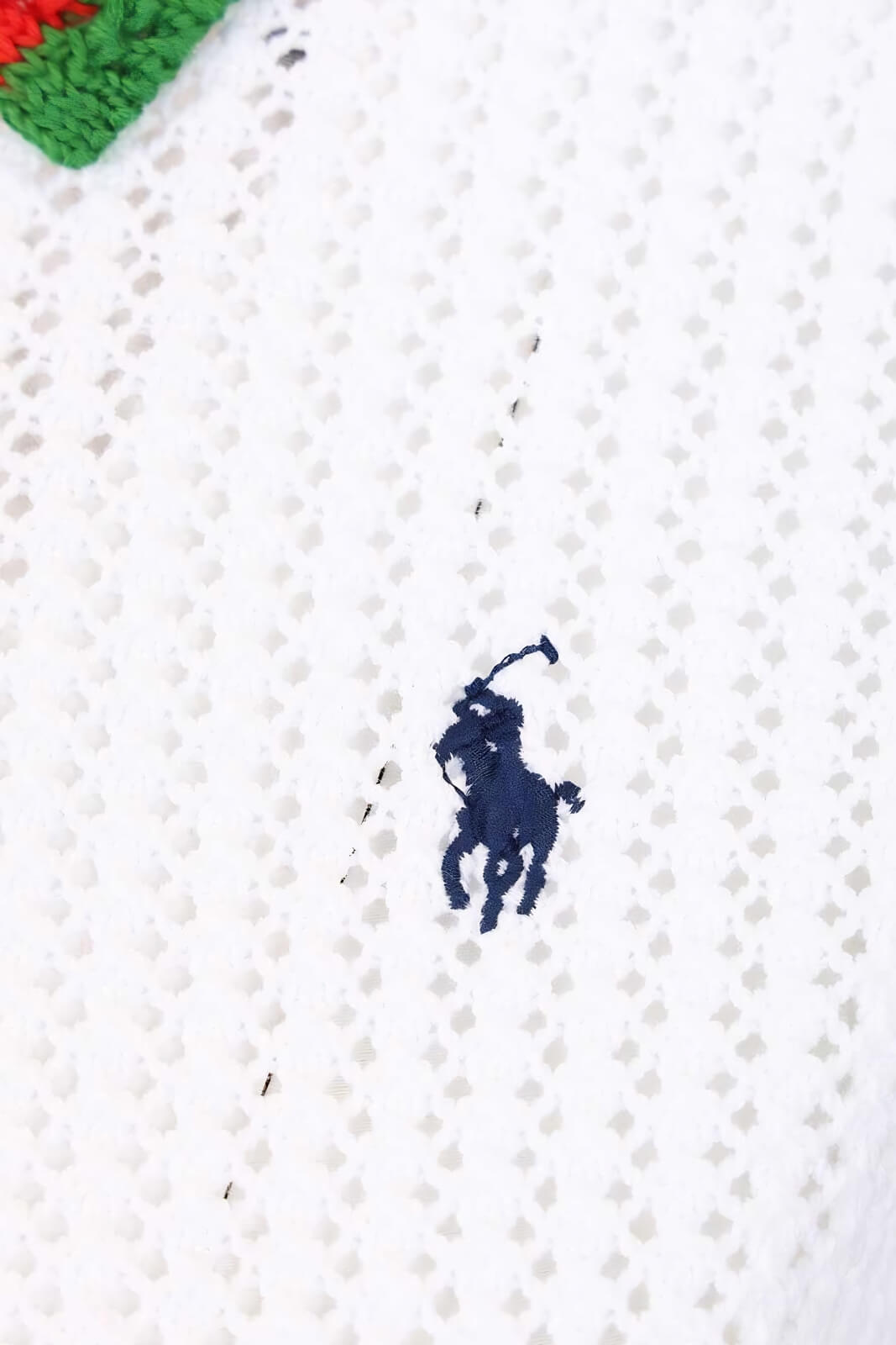 Polo Ralph Lauren Polo Donna traforata con colletto multicolore