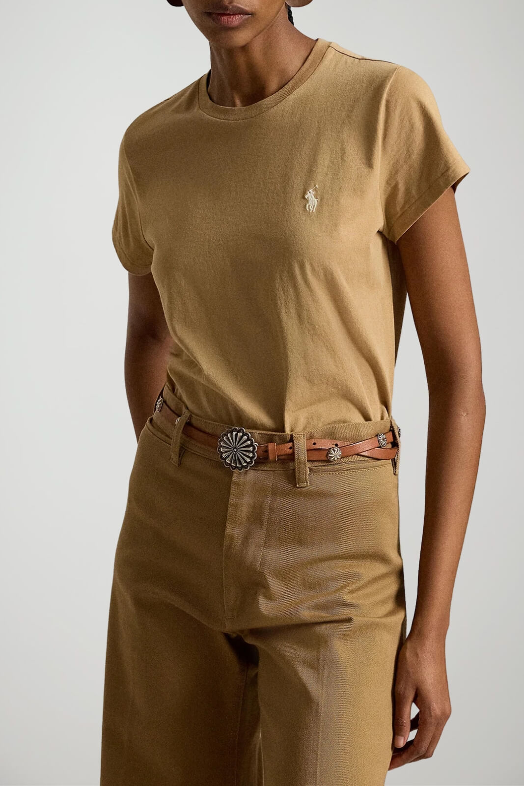 Polo Ralph Lauren T-shirt Donna in cotone / Cammello