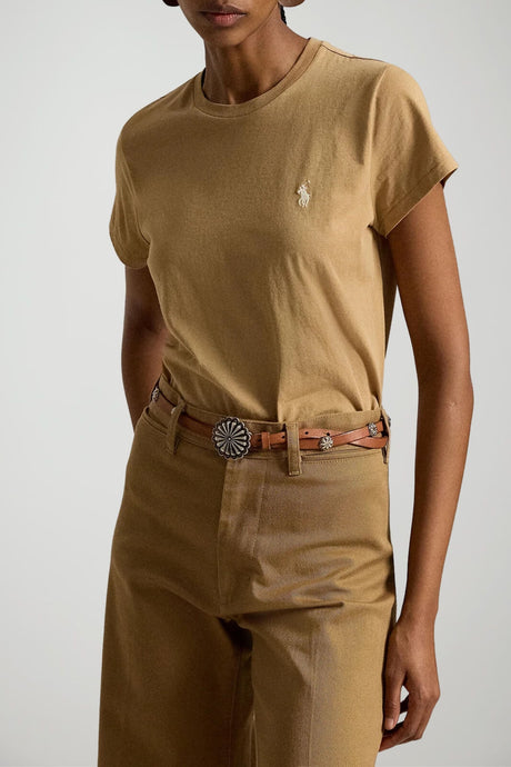 Polo Ralph Lauren T-shirt Donna in cotone / Cammello