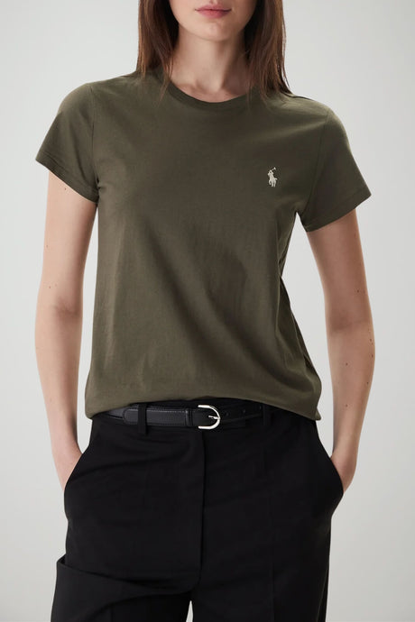 Polo Ralph Lauren T-shirt Donna in cotone / Oliva