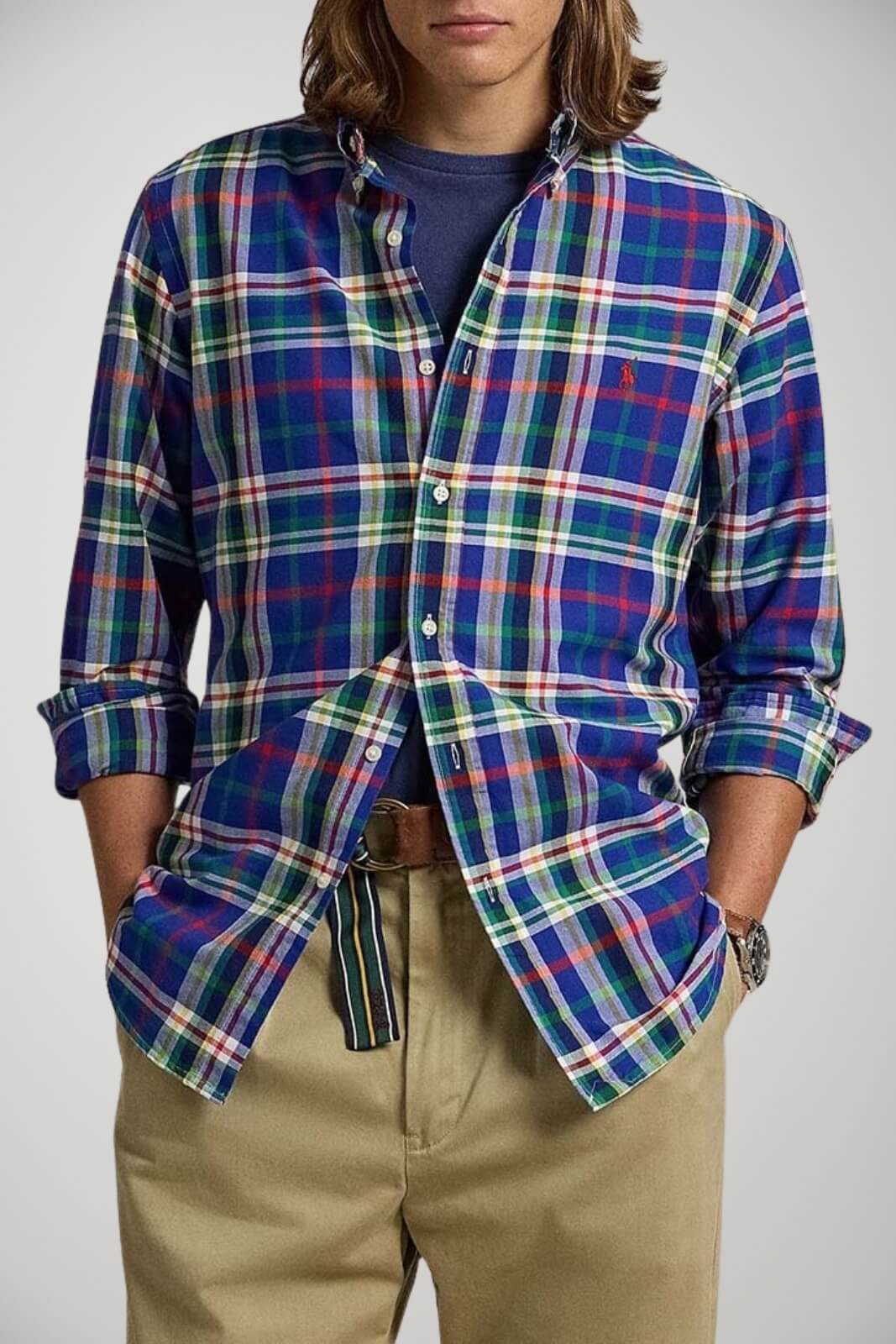 Camicia a quadri da uomo Polo Ralph Lauren fronte 1