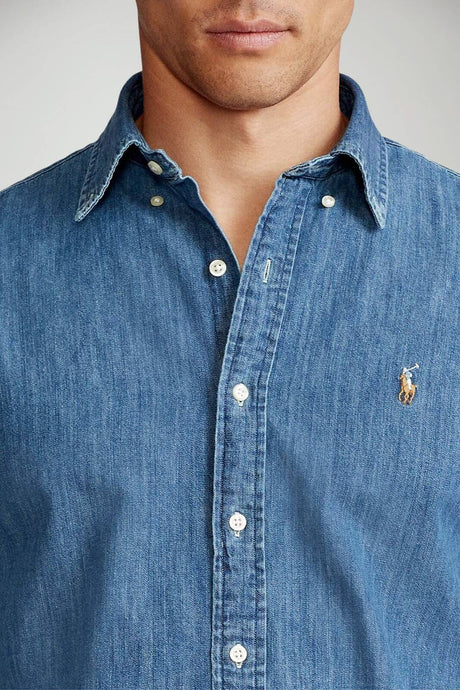 Polo Ralph Lauren Camicia Uomo in denim Custom Fit