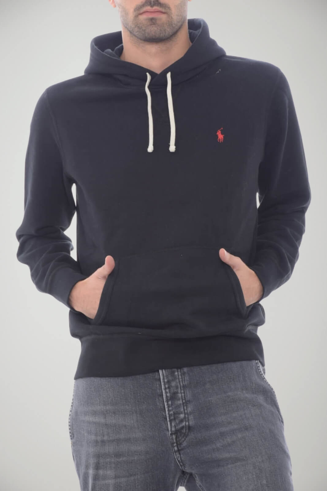 Felpa da uomo Polo Ralph Lauren con cappuccio e tasca marsupio fronte 1