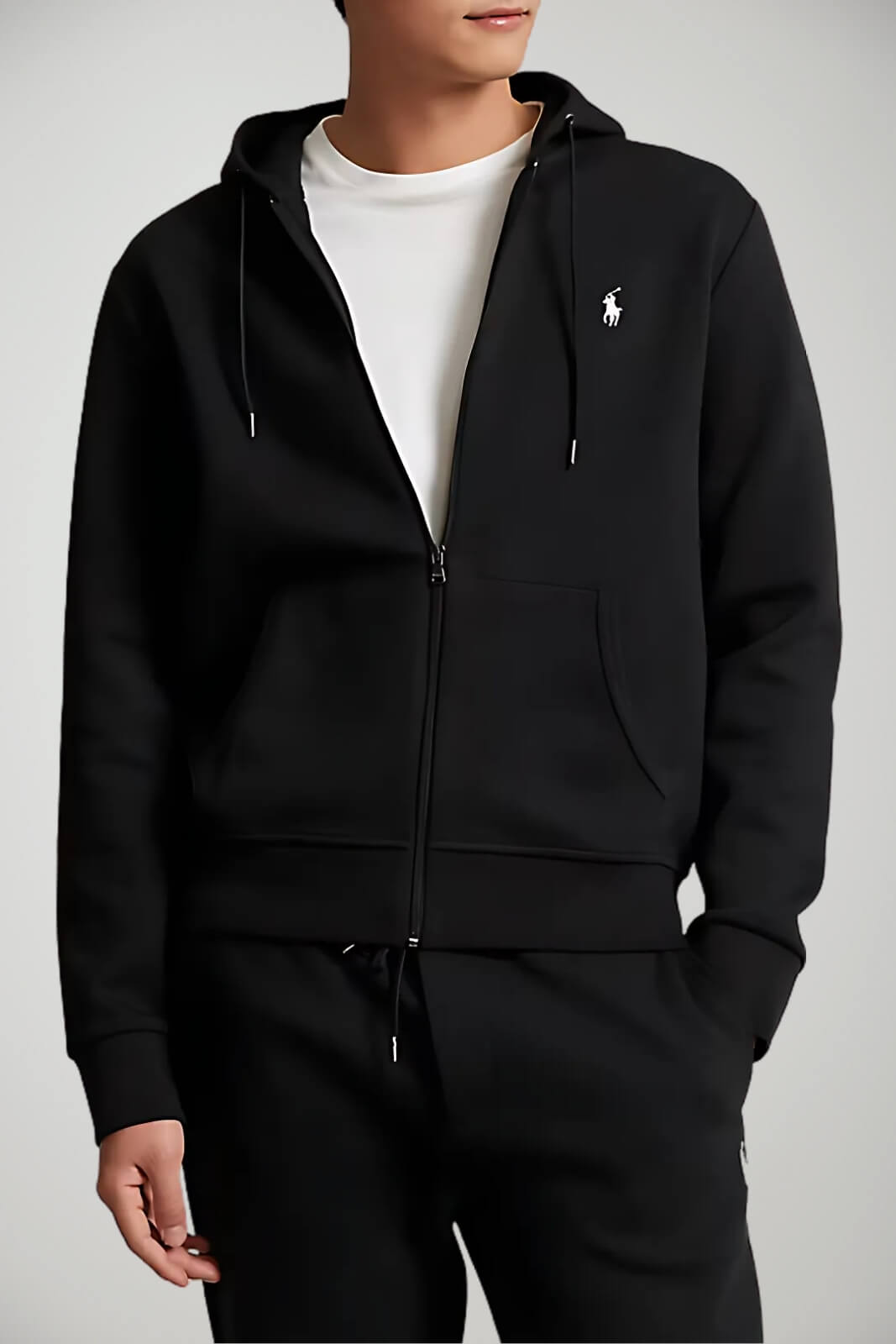 Felpa da uomo Polo Ralph Lauren con cappuccio e zip fronte 1