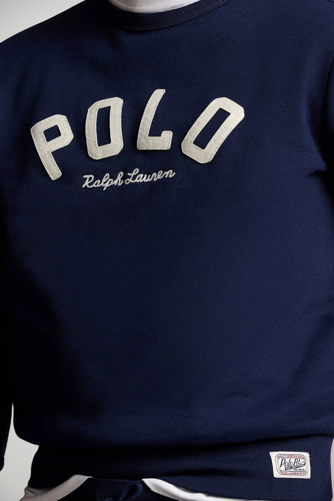 Felpa da uomo Polo Ralph Lauren a girocollo con logo centrale