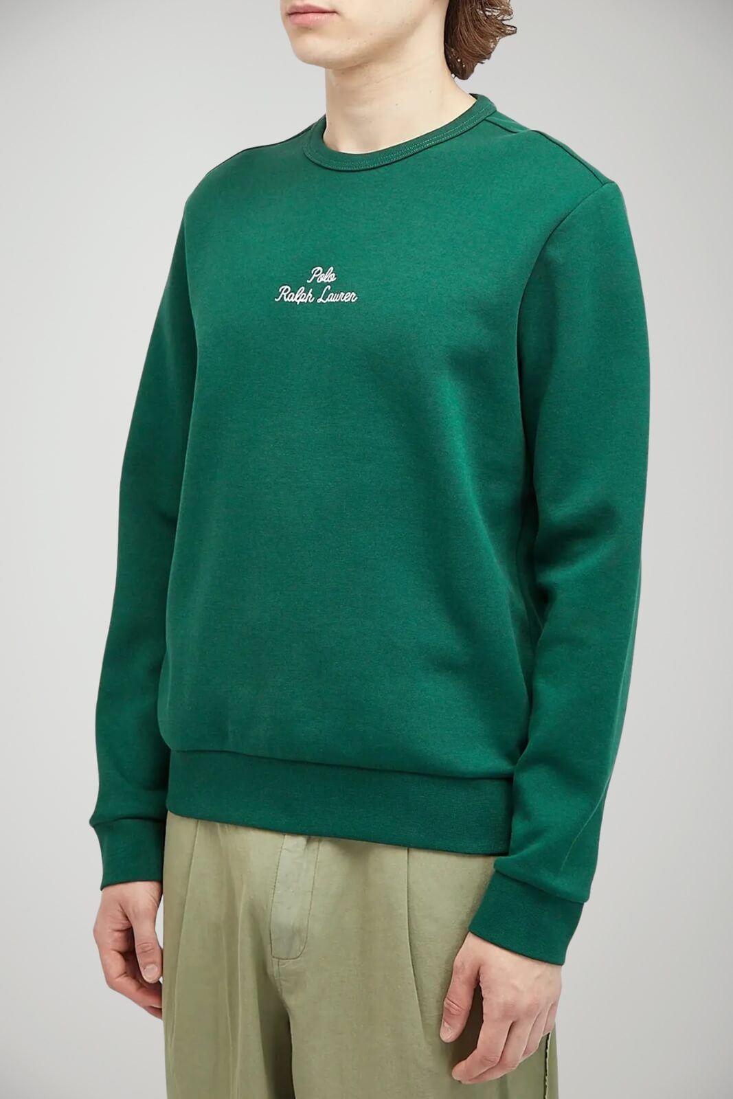 Felpa da uomo Polo Ralph Lauren a girocollo con ricamo a contrasto