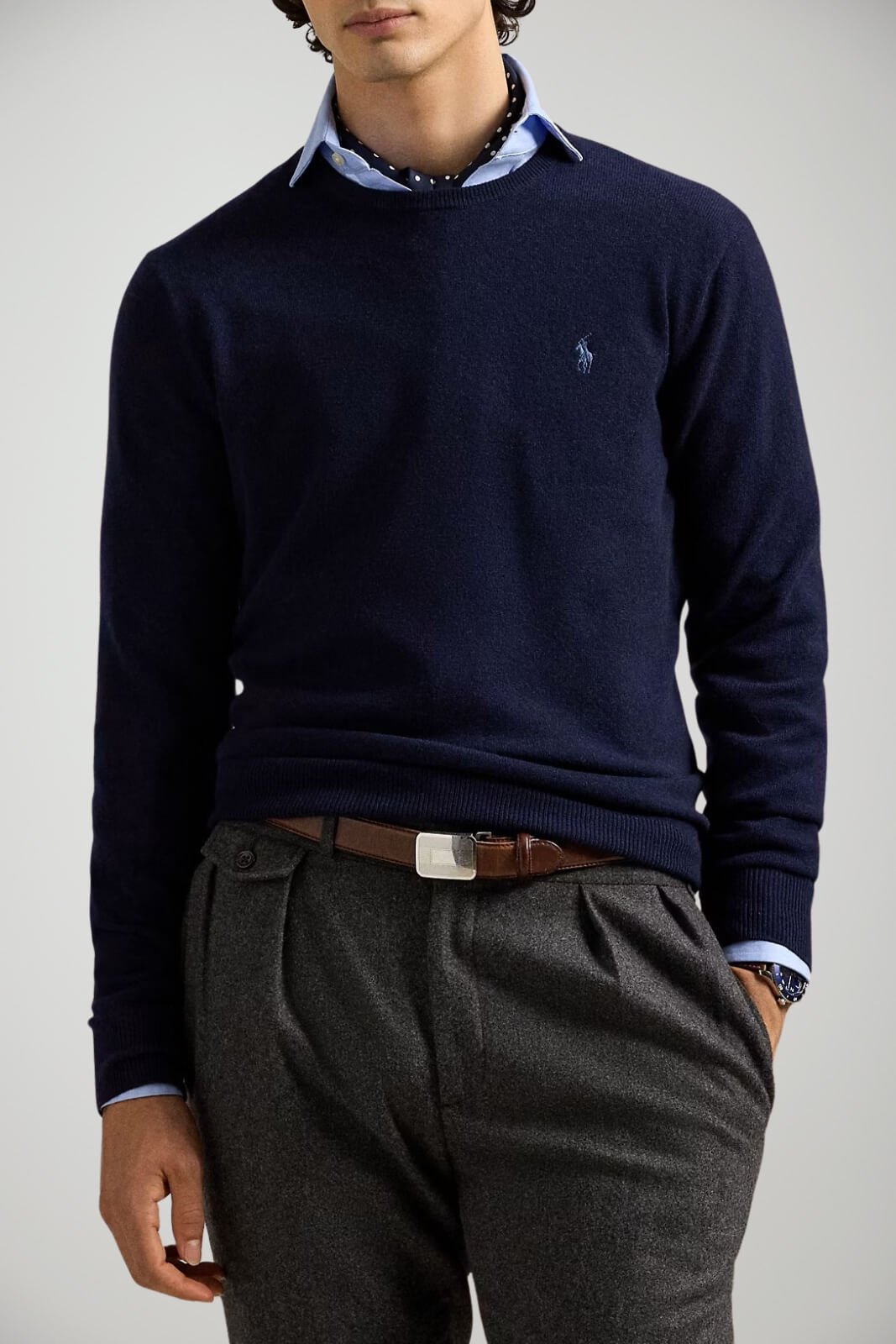 Maglia uomo Polo Ralph Lauren in lana a girocollo fronte 1