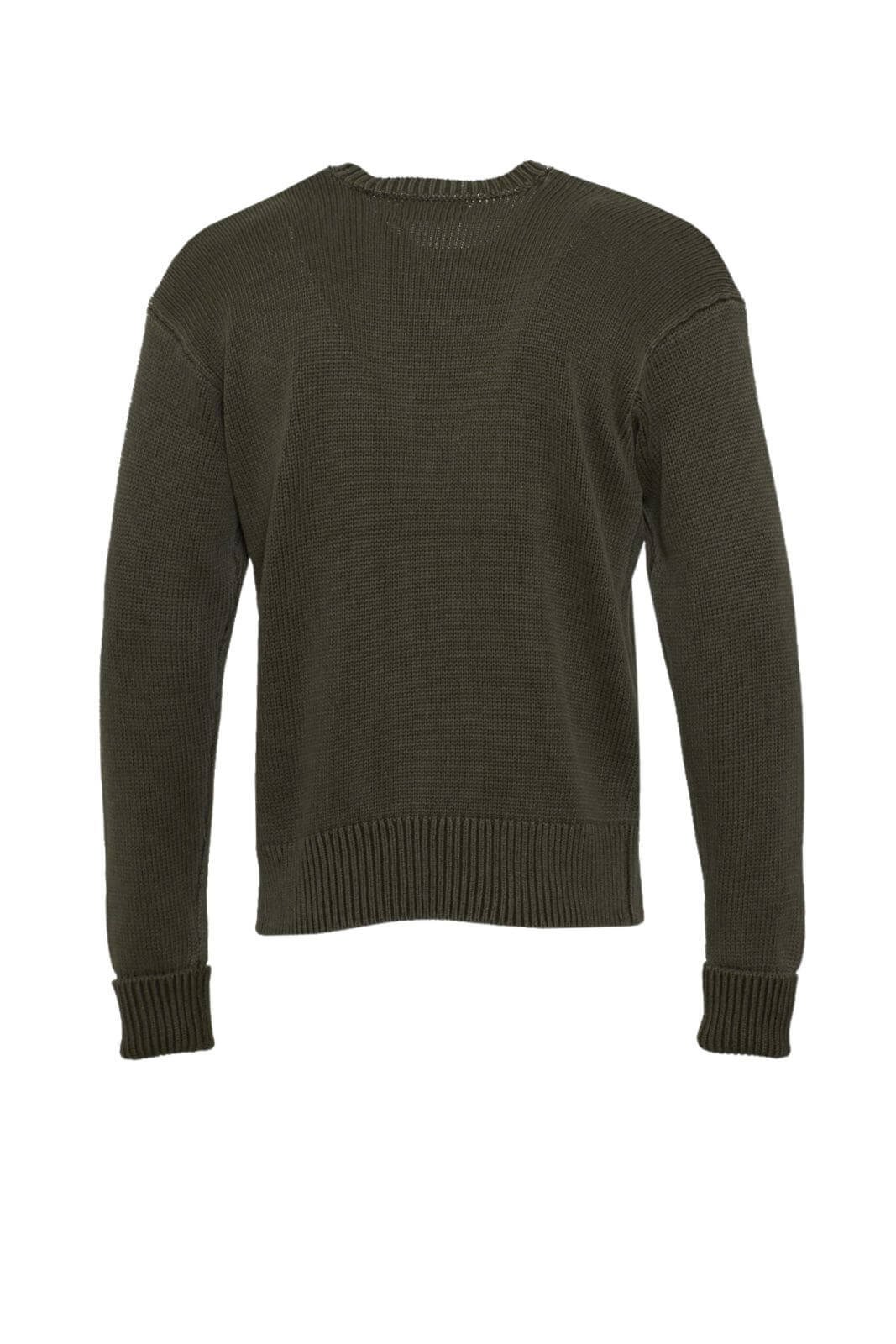 Maglia da uomo in cotone a girocollo con logo Polo Ralph Lauren retro