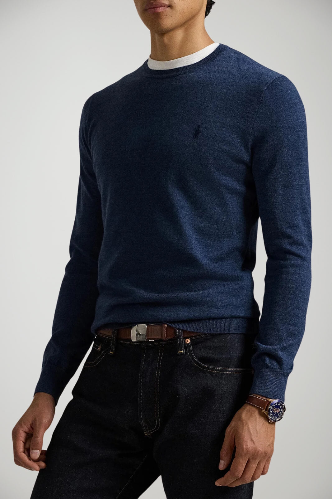 Maglione da uomo Polo Ralph Lauren a girocollo in lana fronte 1