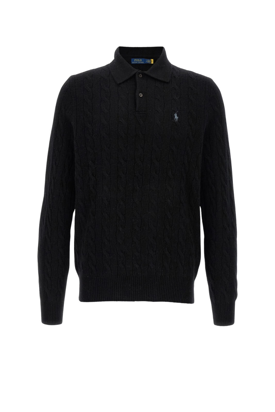 Maglia uomo Polo Ralph Lauren a trecce con collo classico e logo fronte