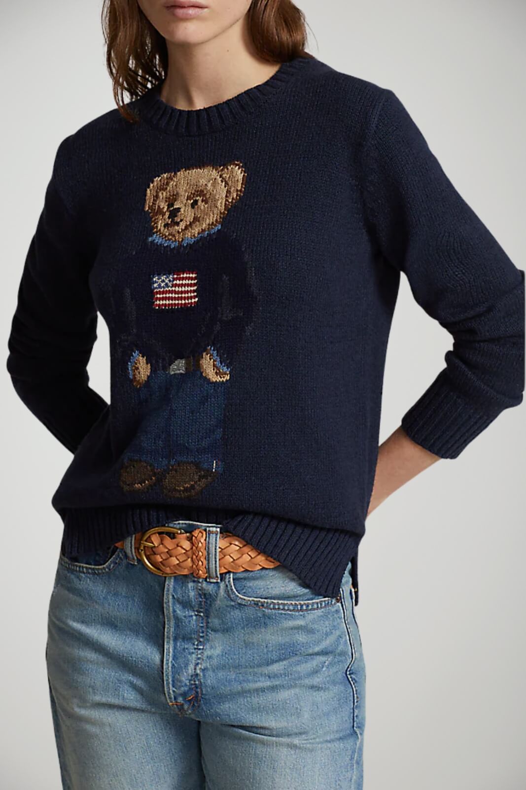 Maglione Polo Ralph Lauren da donna con ricamo bear fronte 1