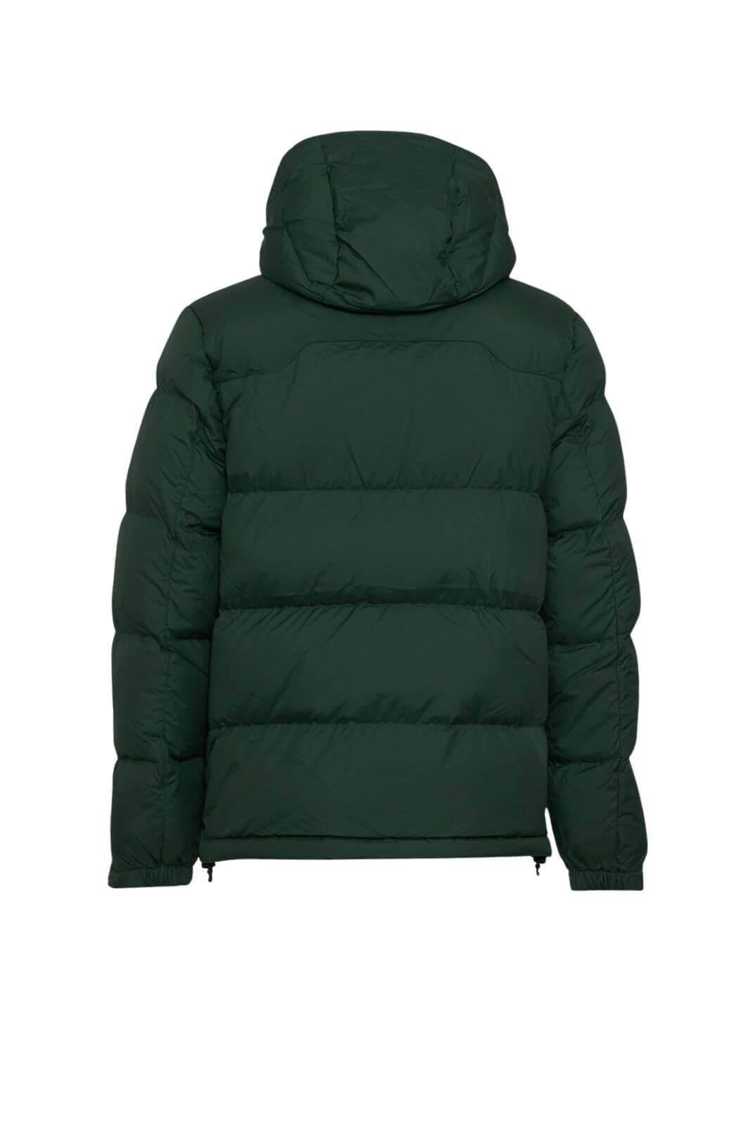 Piumino da uomo con cappuccio e logo retro