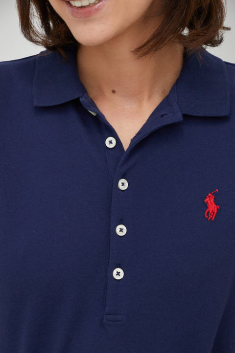 Polo da donna Polo Ralph Lauren in pique a maniche corte con logo