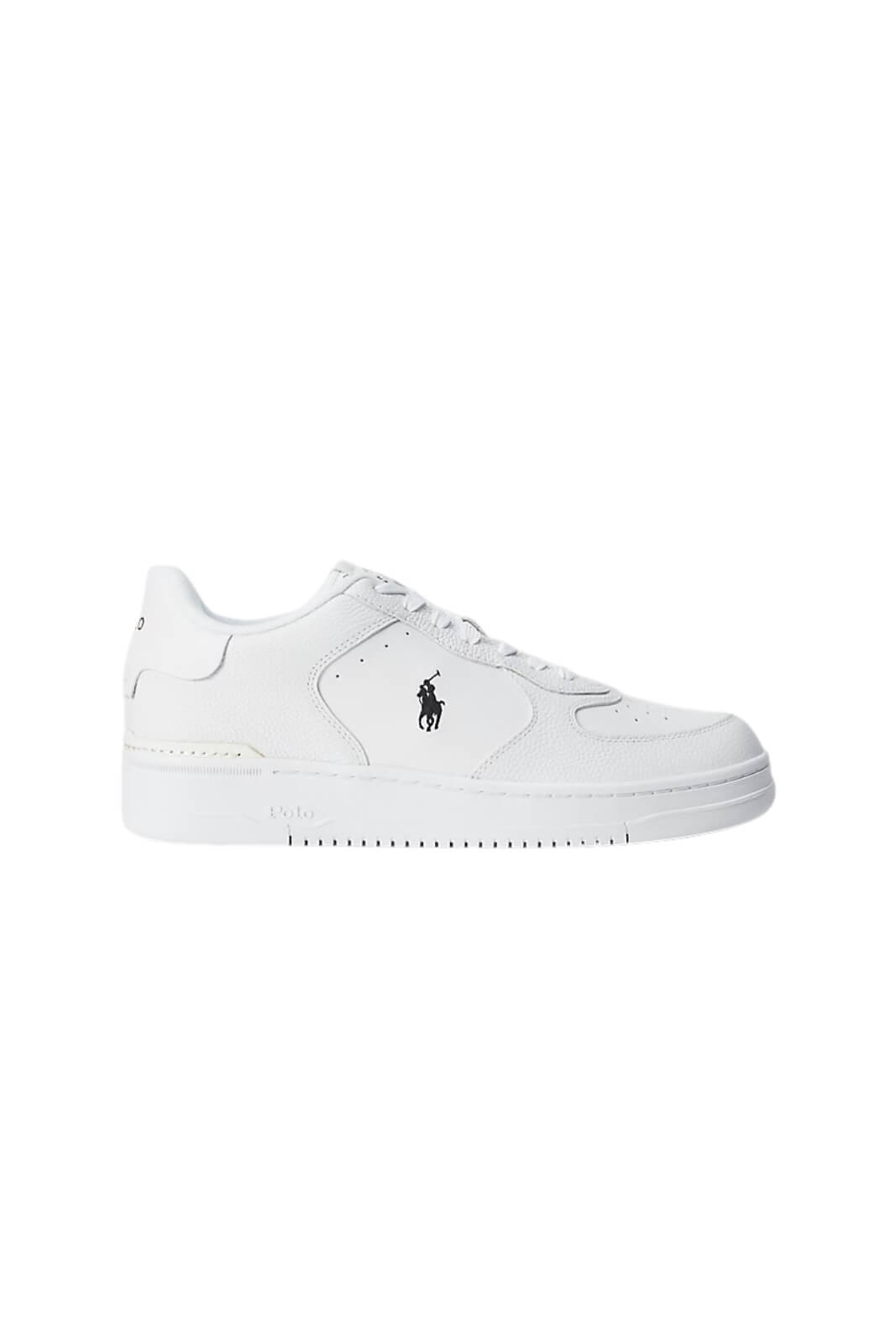 Sneakers in pelle da uomo con logo Polo Ralph Lauren lato