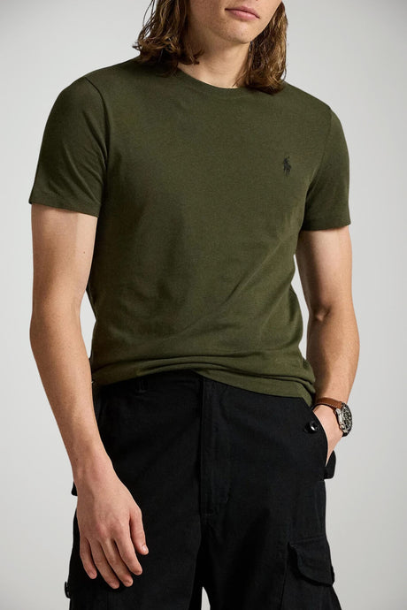 T-shirt da uomo Polo Ralph Lauren in cotone mezze maniche fronte 1